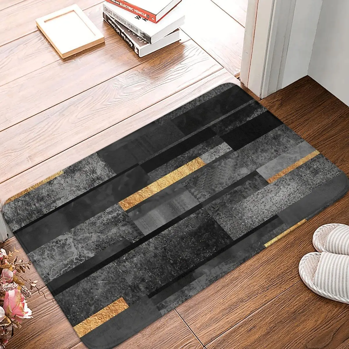 House entrance carpets Anime pattern Home doormat entrance Room Bath mat Foot mat bathroom non-slip Kitchen water absorption mat