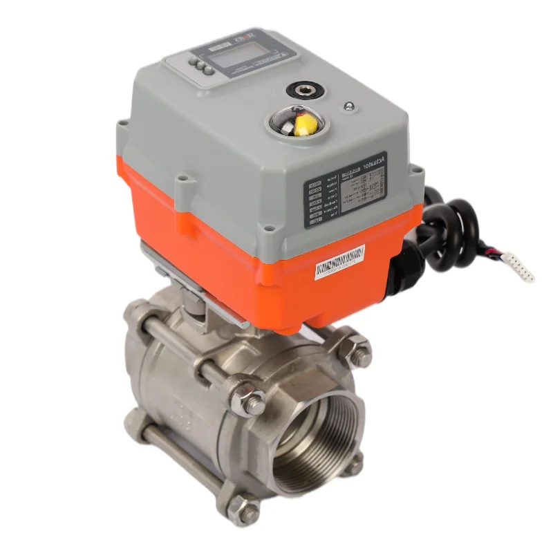 2 طريقة الكهربائية 24 فولت محرك تعديل صمام 4-20mA الكهربائية SS304 الكهربائية صمام التحكم بمحرك المحرك الصين الكرة صمام #1