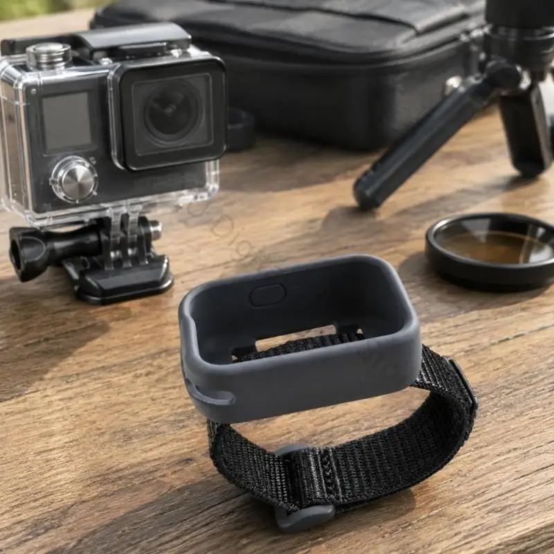 96BA Fernbedienungsschutzhülle für Pocket 4pro Sucher-Fernbedienung, Silikonhülle und Handgelenkschnur-Set für die Reisetasche – Detail 2