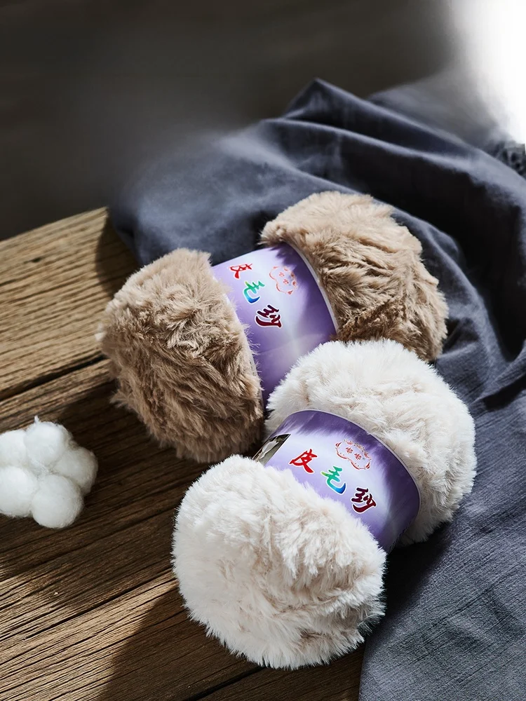 

Ручная вязаная шапка-шарф, комплект материалов для самостоятельного изготовления, пряжа из искусственного меха, коралловая пряжа Fce Thi, осенние аксессуары Faion от FVDA