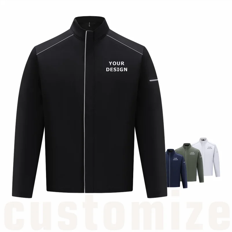 

Customize Men's Waterproof Rain Jackets Stand Coat Collar Outdoor Hiking Windproof Jacket Climbing Outdoor Plus Size Jackets