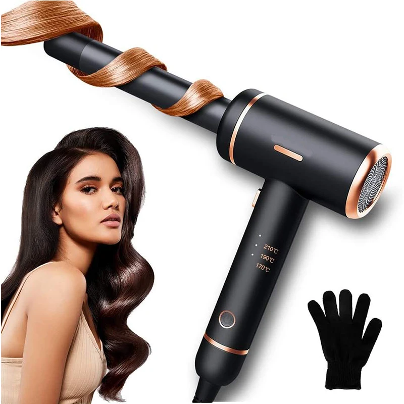 

New Negative Ion Cold Air Curling Iron Multiple Temperature Settings Cold Air Hair Curler Long-Lasting 360 Airflow Curling Iron
