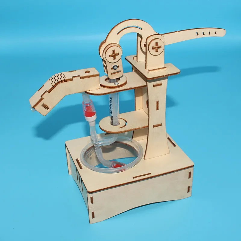 مضخة الضغط اليدوية للعلوم ذاتية الصنع تجربة تكنولوجيا جيدة أدوات تعليمية قابلة للتشغيل مجموعة مبدأ العتلات