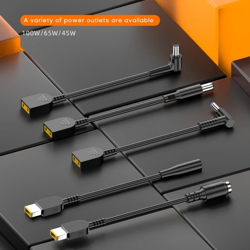 

Plug Square Female Port to 6.0x3.7 7.4x5.0 4.5x3.0 7.4x5.0mm Jack- Laptop Power Charger Adapter Connector Cable