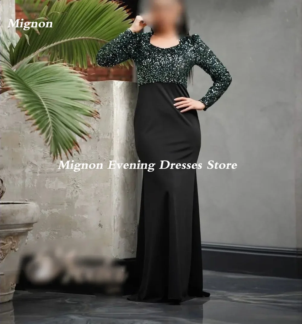 Mignon-vestido de satén con lentejuelas para mujer, traje elegante de sirena, hasta el tobillo, Formal, para fiesta de noche, 2023