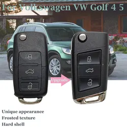 For Volkswagen VW Golf 4 5 Jetta Passat CC Tiguan Polo Beetle Skoda Flip Remote Key Shell Fob 3 Button Car Key