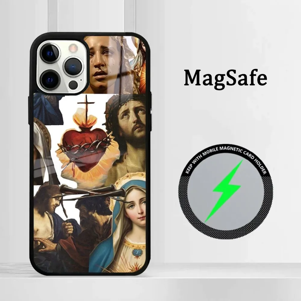 Art Aesthetic Da Vinci David Mona Lisa Angel Eyes Soft Phone Case For iPhone 15 14 13 12 11 Pro Max Plus Mini Mirror Magnetic Co