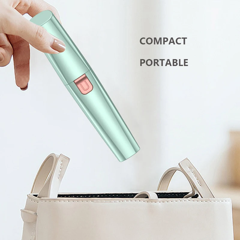 2 IN 1 Electric Epilator Eyebrow Trimmer Portable Women's Body Facial Lip Epilator Hair Removal Shaver Mini Eyebrow Trimmer view 6