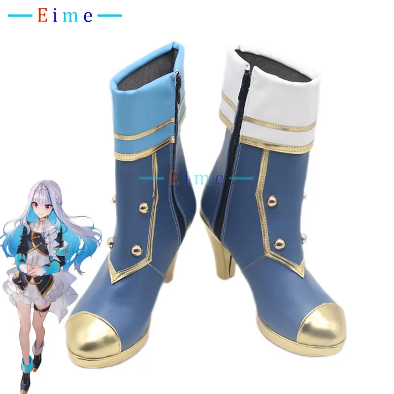 Lize Helesta Cosplay Shoes PU Leather Shoes Halloween Carnival Boots Vtuber Cosplay Prop Custom Made