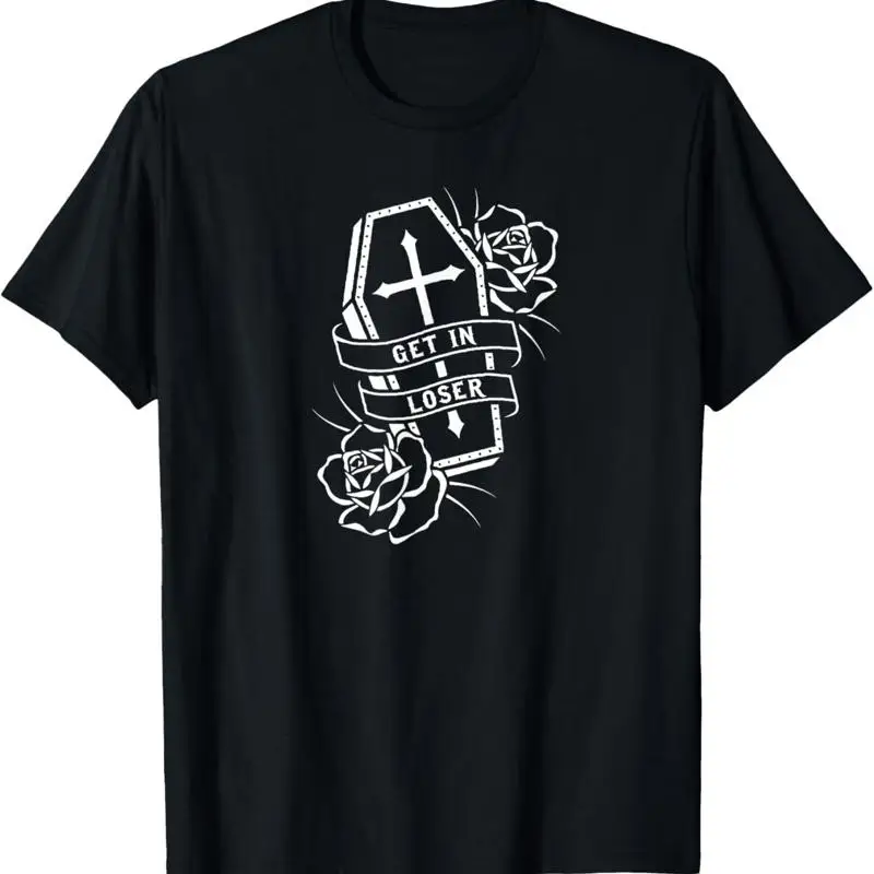 Get In Loser Punk Goth tatouage cercueil t-shirt