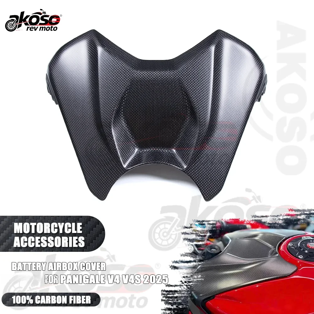

Для Ducati Panigale V4 V4S 2025 мотоцикла, передний топливный бак, аккумулятор, крышка Airbox, аксессуары, 100% сухое углеродное волокно, запчасти, поставки