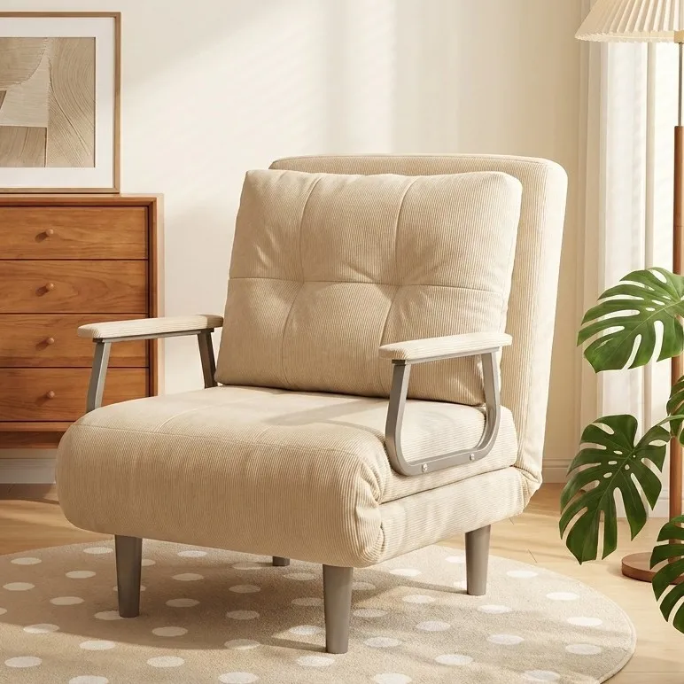 Folding sofa bed cross-border new cream wind small apartment living room balcony single double foldable sofa bed