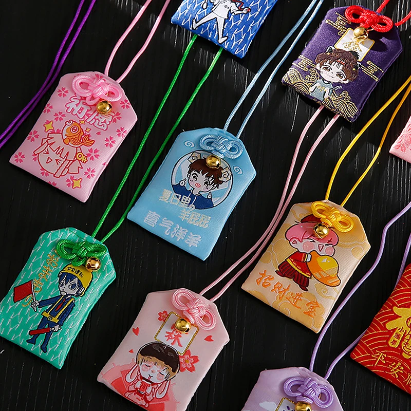 Kid Gift Pendant New Classic Japanese Prayer Imperial Amulet Omamori Fortune Success Work God Of Wealth Cartoon Blessing Bag