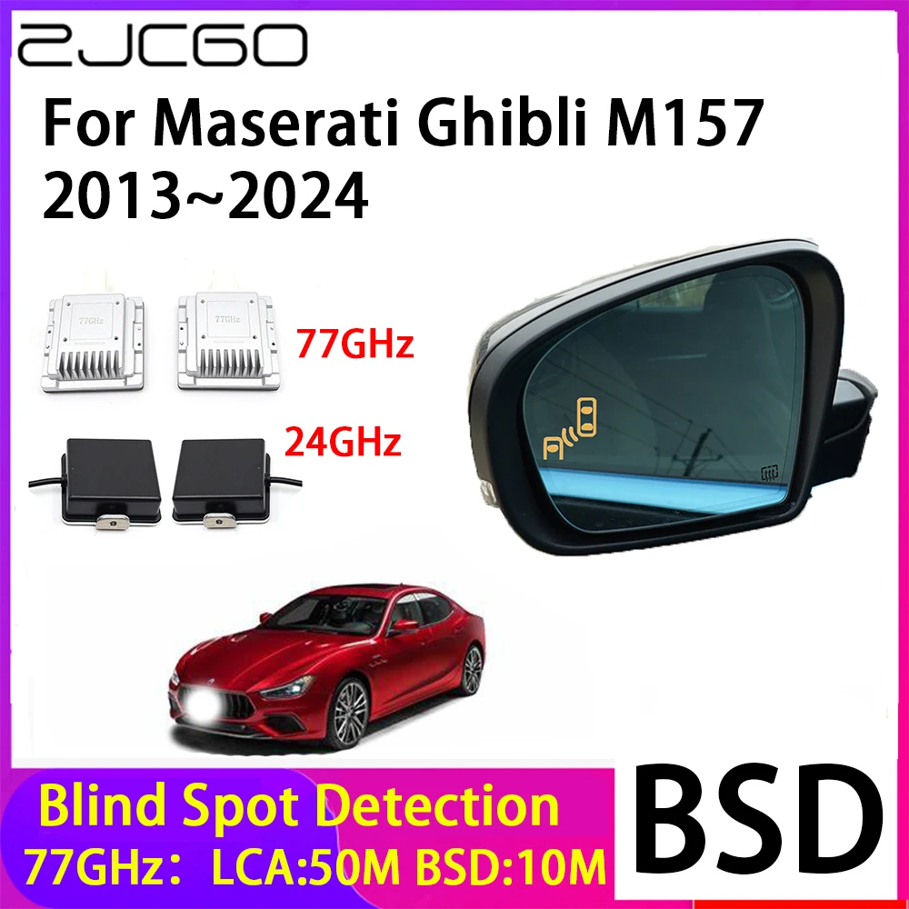 ZJCGO Car Blind Spot Detection BSD Mirror Rear Radar Detection System for Maserati Ghibli M157 2013~2024