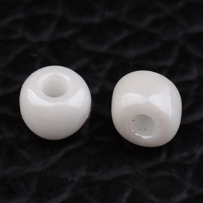 about 1101pcs/50g DIY Craft Beads 8/0 Opaque Colors Lustered Round Glass Seed Beads White Size: about 3mm in diameter hole:1mm