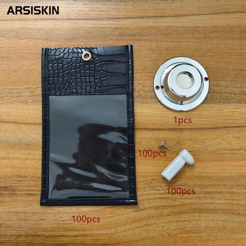 100 stuks anti-shoot PU-leer geen fotografie toegestaan tas anti-camera mobiele telefoon tas voor bruiloft evenement beveiliging telefoonzakje - afbeelding 1