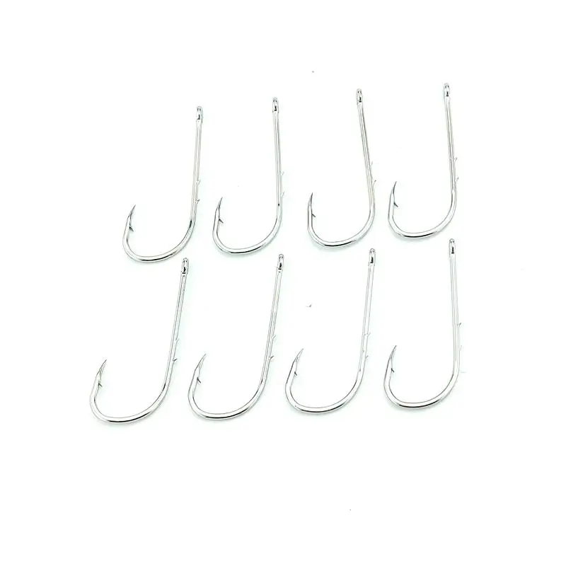 

10pcs 1#-5/0 High Carbon Steel Fishhooks Barbed Fishing Hook Baitholder Worm Pond Jig Big Hook Sliced Shank Accessories Pesca