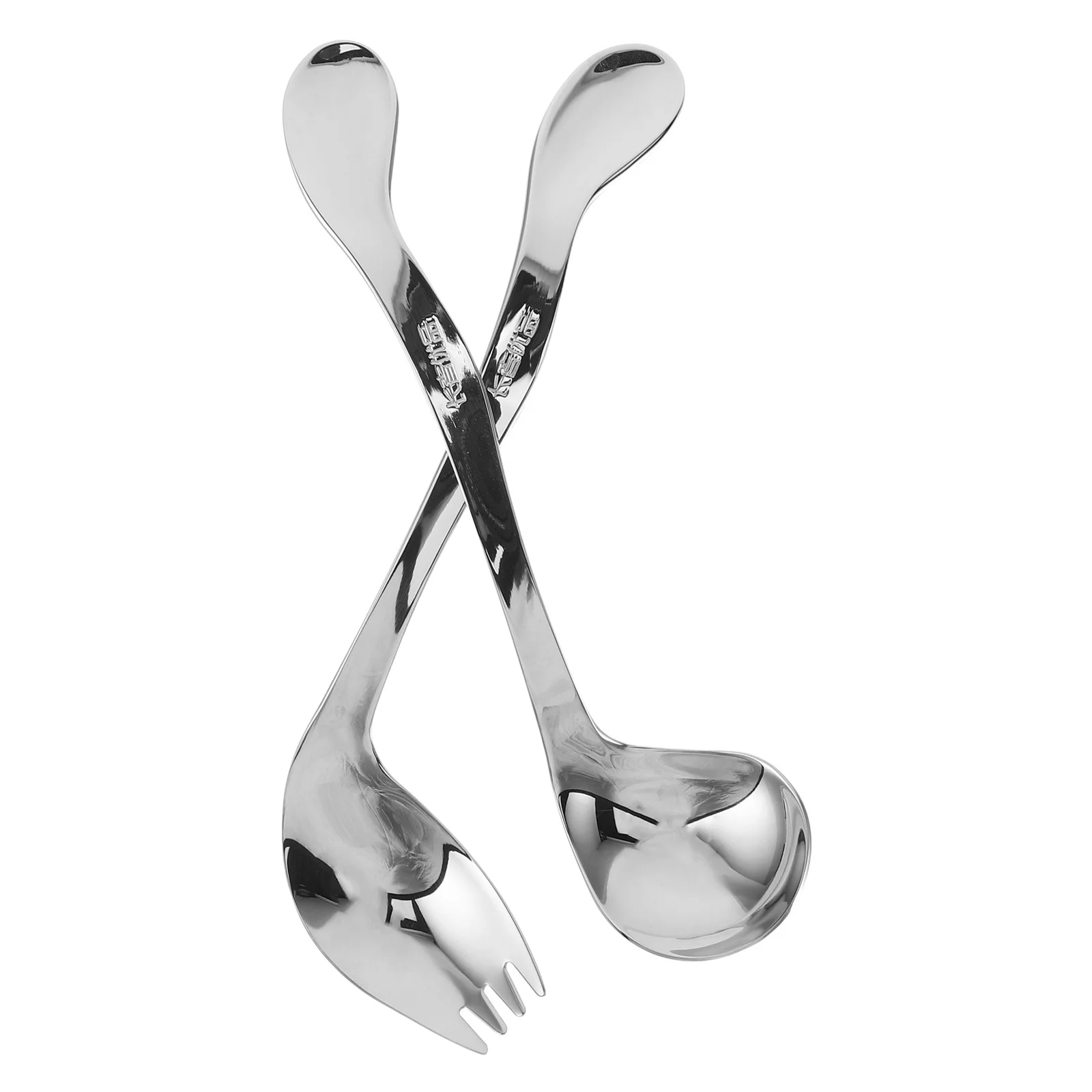 

2Pcs Curved Handle Spoon and Angled Fork Set for Elderly Self Feeding Support Non-Slip Adaptive Utensils Disabled Patient Dining