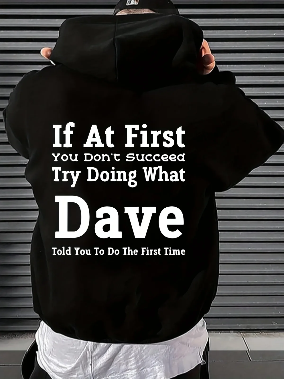 

Мужская модная повседневная спортивная свободная и плюшевая толстая толстовка с принтом «Dave», подходящая для праздничного подарка, пуловер