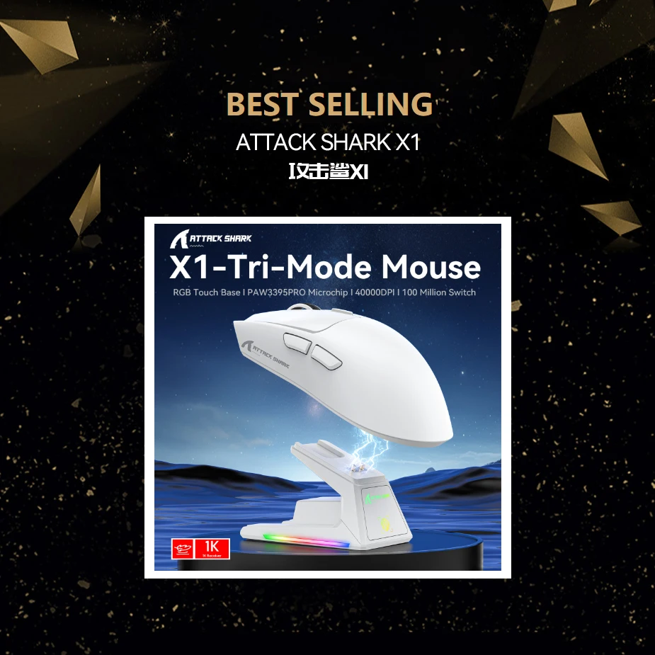 

Новинка! Беспроводная мышь ATTACK SHARK X1 с магнитной зарядной док-станцией, сенсором PAW3395PRO 40000 DPI, поддержкой BT/2.4G/проводного подключения, игровая мышь с макросами