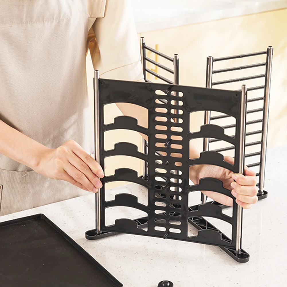رف أطباق مزدوج الطبقات من الفولاذ المقاوم للصدأ، رف تخزين أدوات المائدة، رف تجفيف أدوات المائدة للمطبخ المنزلي #6