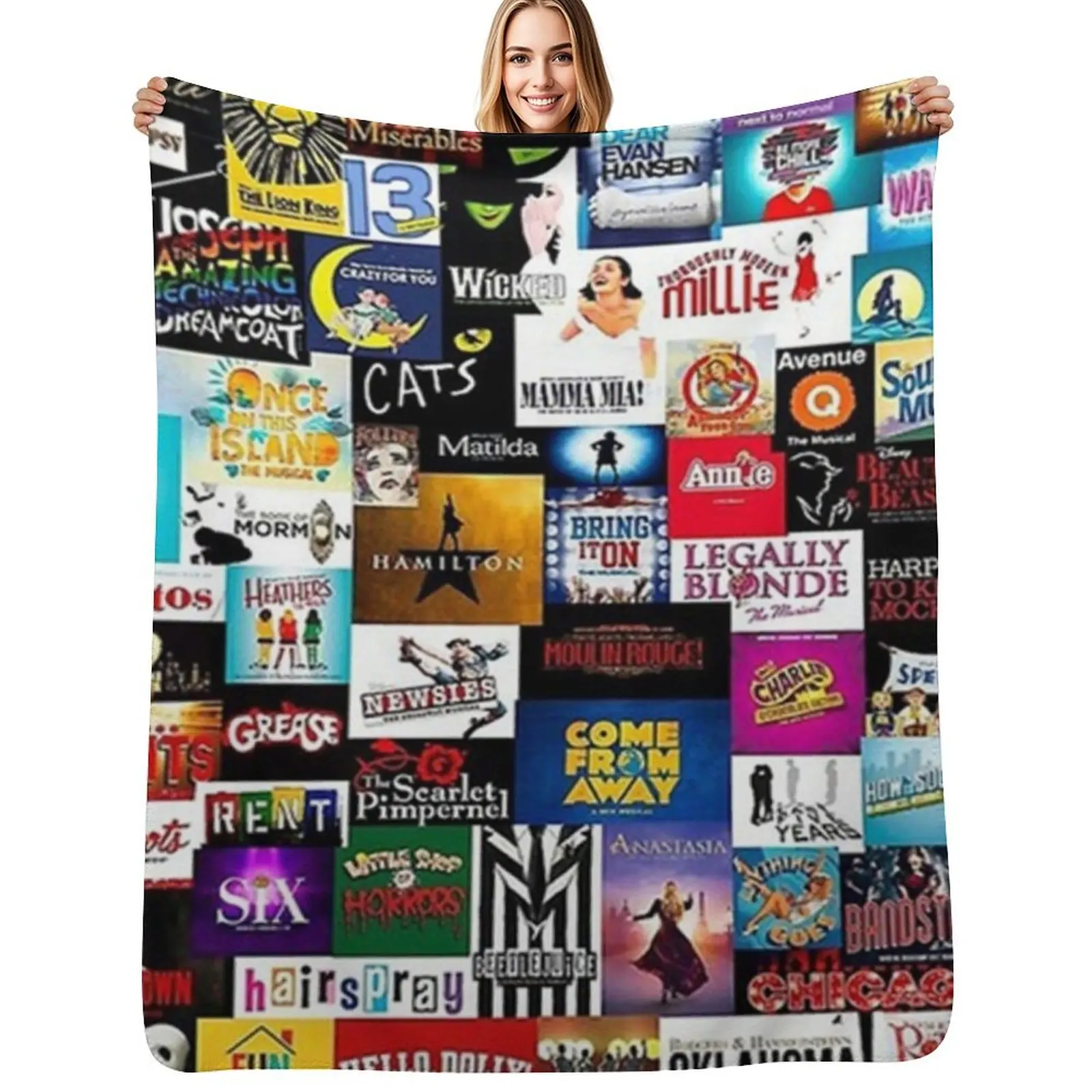 

Broadway Show Logo Collage Throw Blanket Luxury St Comforter Blankets