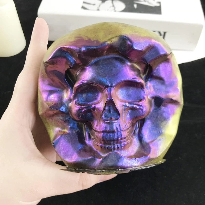 Moldes para fabricación velas, estación propagación plantas epoxi manzana con calavera 3D, moldes para fundición