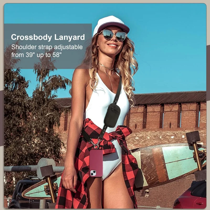 

Phone Lanyard Nylon Crossbody Bag Universal Wrist Strap for Phone with Wallet Detachable Adjustable Phone Strap﻿ Crossbody Bag