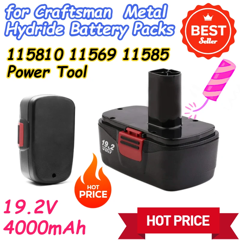 

19.2V 4000mAh for Craftsman 115810 11569 11585 Power Tool Nickel - Metal Hydride Battery Packs