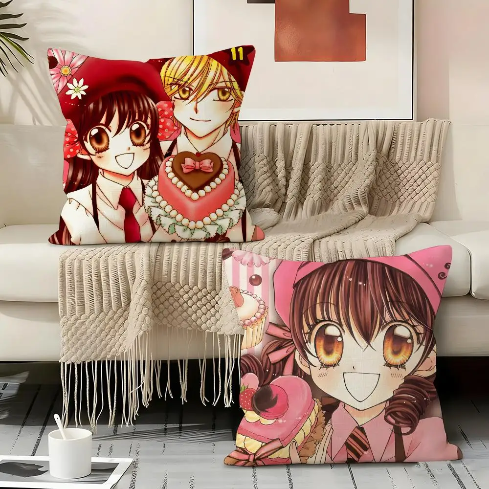 Pretty Anime Y-Yumeiro Patissiere Cushion Cover Organic Linen Square Pillow Case Durable Non-Allergenic And Kind To Skin