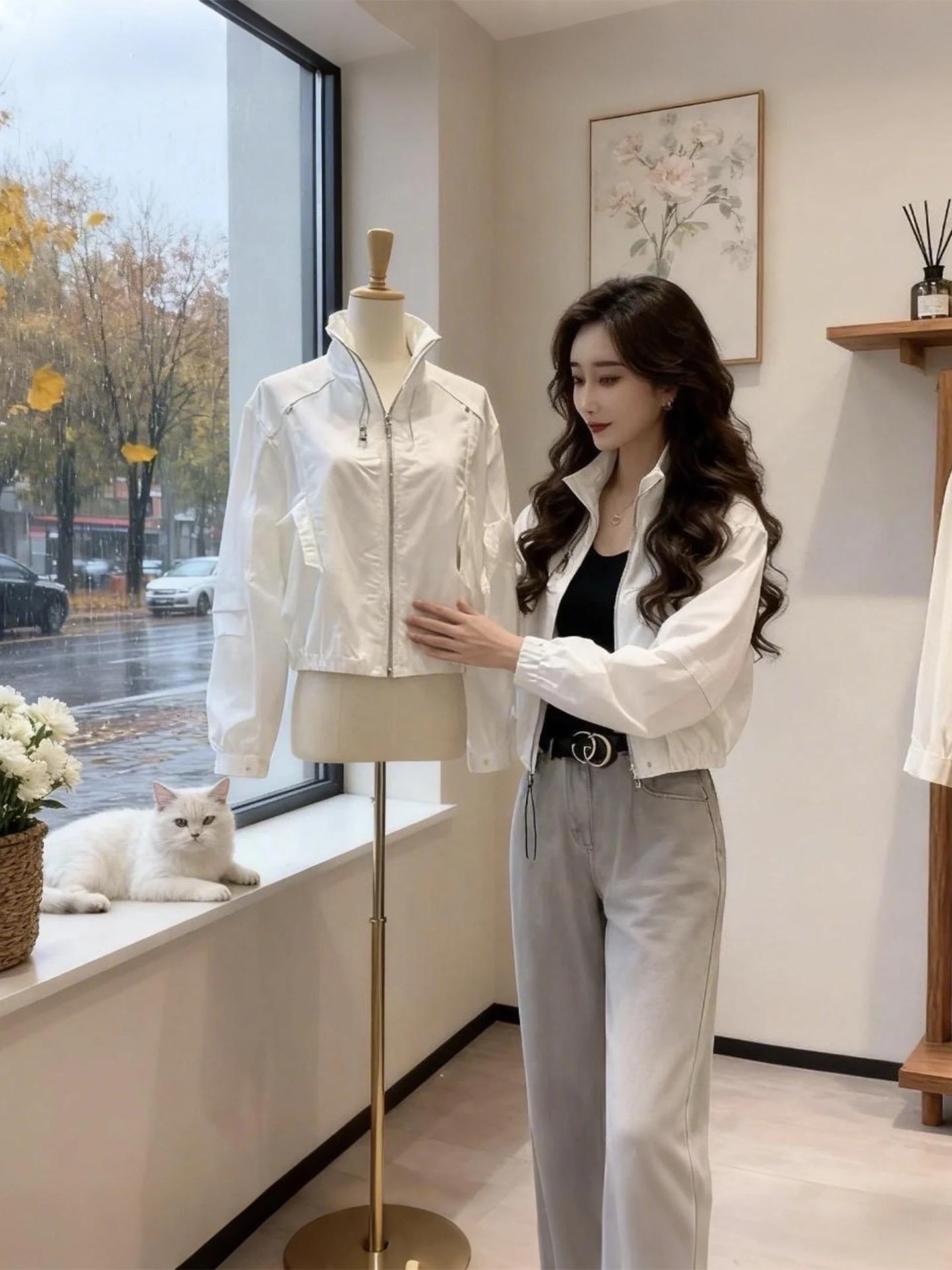 

Повседневная модная короткая куртка женская, весна 2026, новая модель, дышащая, удобная, на молнии, прямого кроя, цветная