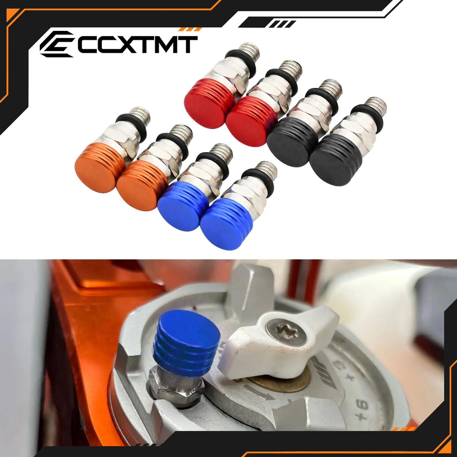 M5x0,8 Aluminium-Gabelentlüftungsventil für Kawasaki KX80 KX85 KX100 KX125 KX250 KX250F KX450F KLX140 KLX300 Honda Yamaha Suzuki