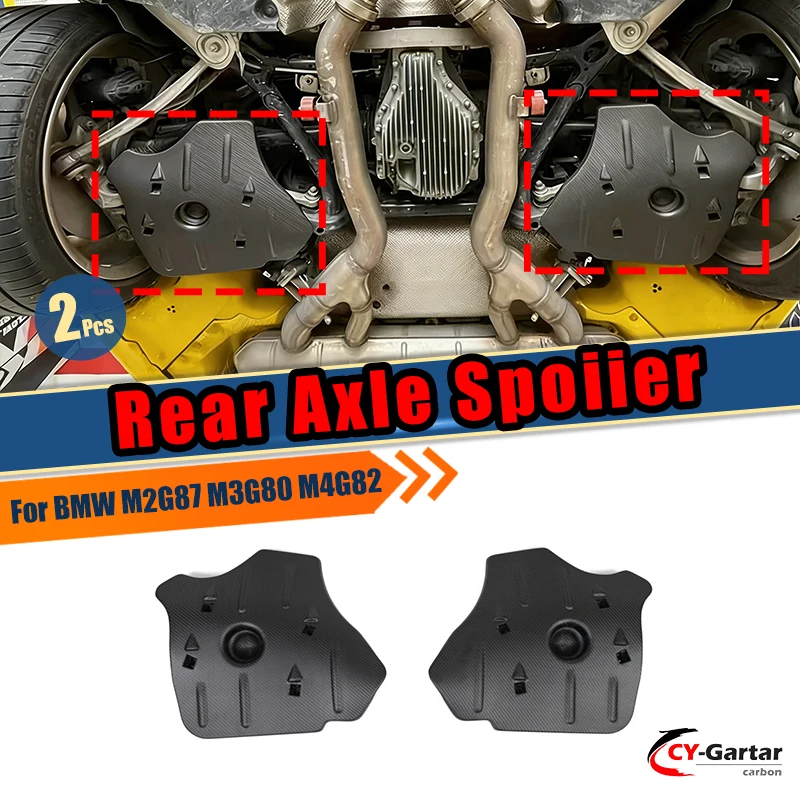 

Dry Carbon Fiber For BMW F80 M3 F82 M4 F87 M2 Rear Axle Spoiler Increase Downforce Reduces Rear Axle Wind Noise Cars Accessories