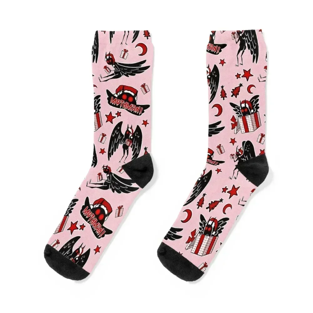 

Cryptid Christmas Mothman Socks compression tennis Non-slip bright garter Men Socks Luxury Brand Women's