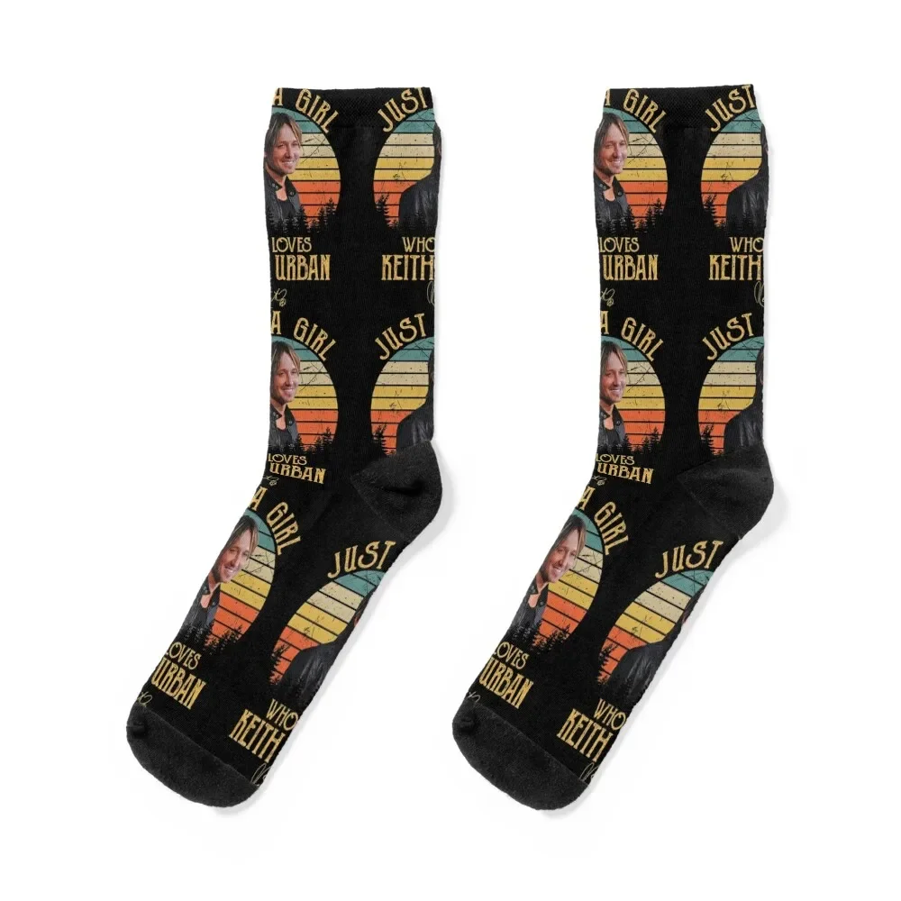 

Just A Girl Who Loves Keith Art Urban Socks heated cute designer gym Socks For Women Men's