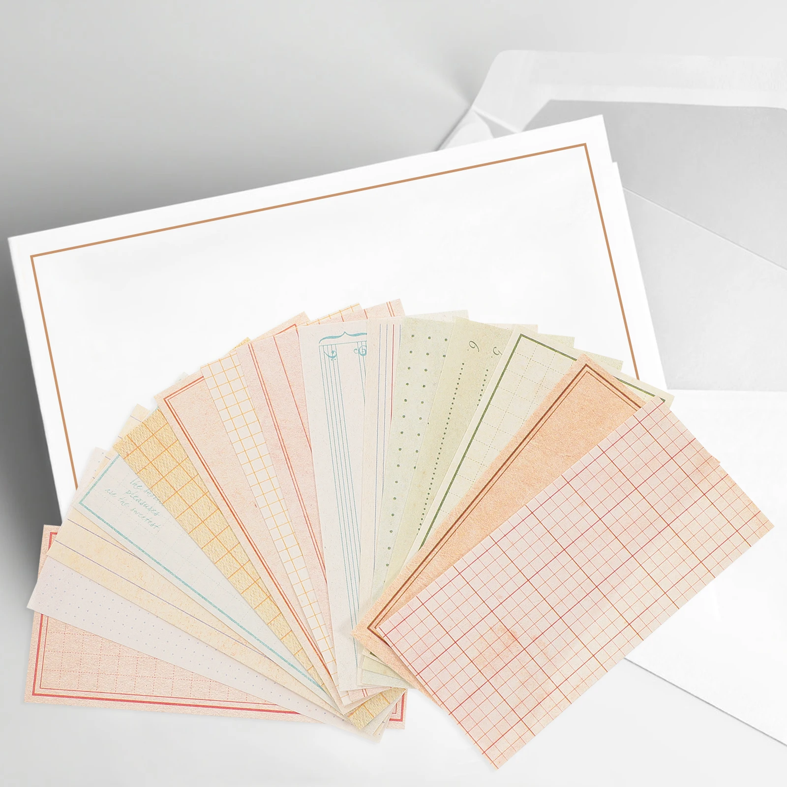 Retro หมายเหตุกระดาษ 2 กระเป๋าอุปกรณ์สมุดภาพ Vintage Journal ตกแต่งพื้นหลัง Handmade การ์ดอัลบั้มภาพ igami ของขวัญ