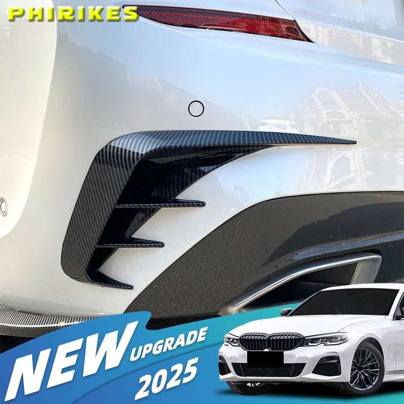 

For BMW 3 Series G20 M-Sport 320e 330e 318i 320i 325i 330i 340i 2019-2022 Car Rear Bumper Lip Spoiler Air Vent Outlet Cover Trim