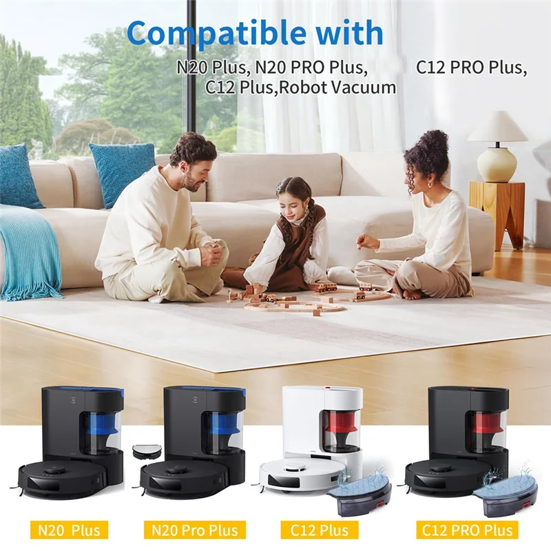 ABKO-для ECOVACS DEEBOT N20 Plus N20 Pro Plus запасные части для робота-пылесоса, набор тряпок для фильтра основной боковой щетки