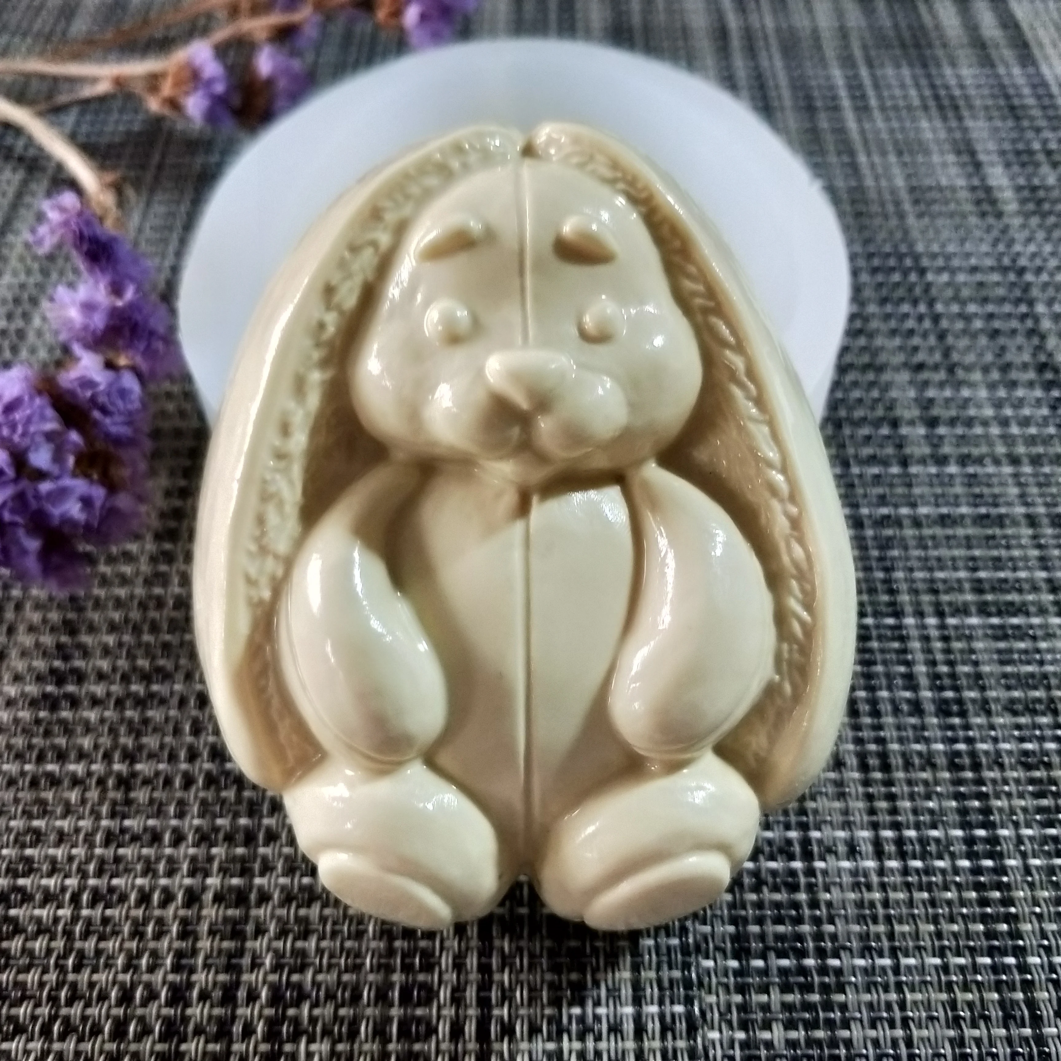 DW0134 PRZY Mold Silicone Soap Mould 3d Animals Cute Rabbit Handmade Soap Making Molds Candle Silicone Bunny Mold Resin Clay