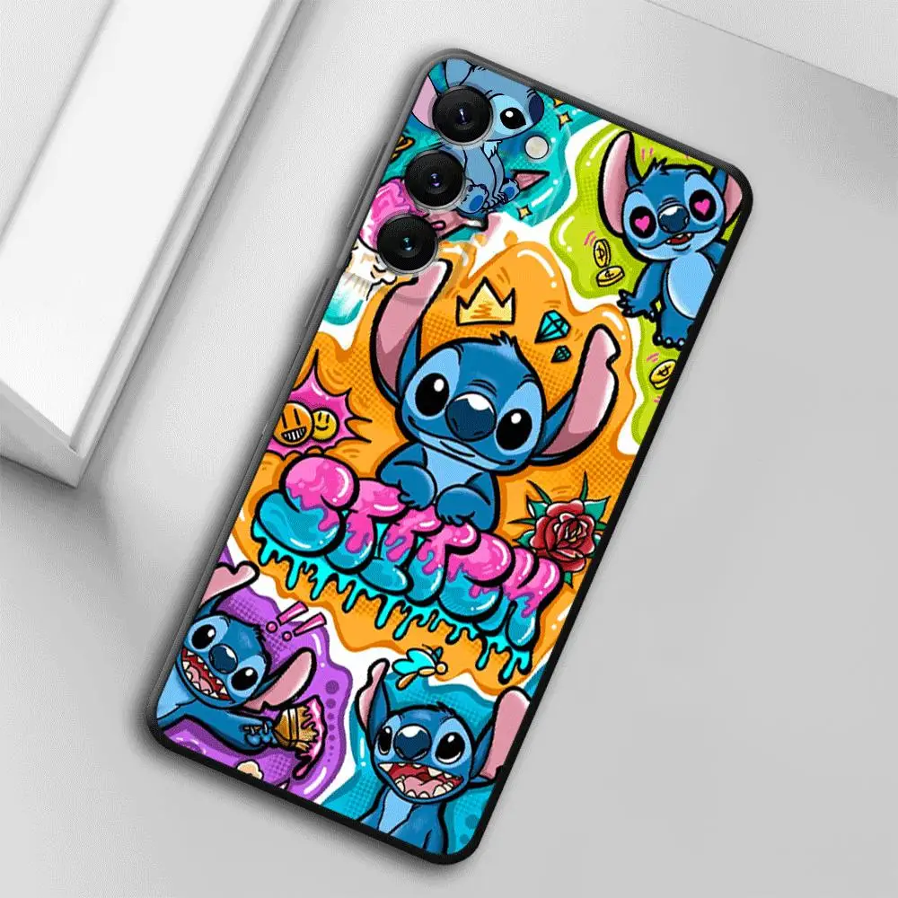 Disney Multiple Stitches Phone Case for Samsung Galaxy S23 Ultra S22 S20 FE S21 Plus 5G S10 Plus S22Ultra Silicone Black Cover