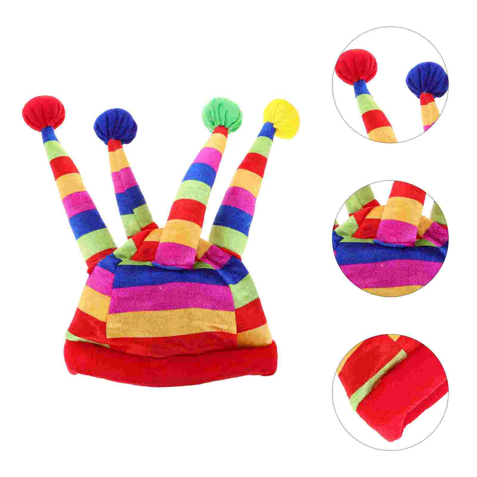 Clown Court Hat The Outfit Mardi Gras Accessory Carnival Dress Felt Costume Accessories Man