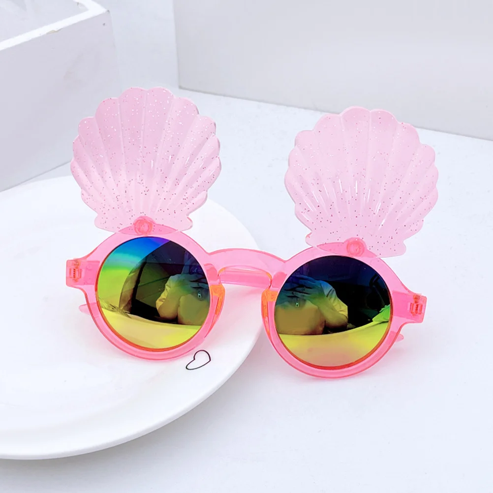 Gafas de fiesta Conchas Gafas de sol Accesorios para fotos Carnaval Festival Decoración de cumpleaños Cosplay Accesorios temáticos del océano Fiesta vibrante