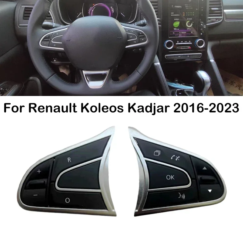 

New！ For Renault Koleos Kadjar 2016 2017 2018-2023 Car Front Multifunctional Steering Button Wheel Audio Volume Control Button S