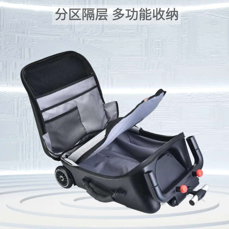 Boarding case 20 inch lazy luggage bag baby stroller trolley suitcase children can sit on luxury travel luggage carry on box