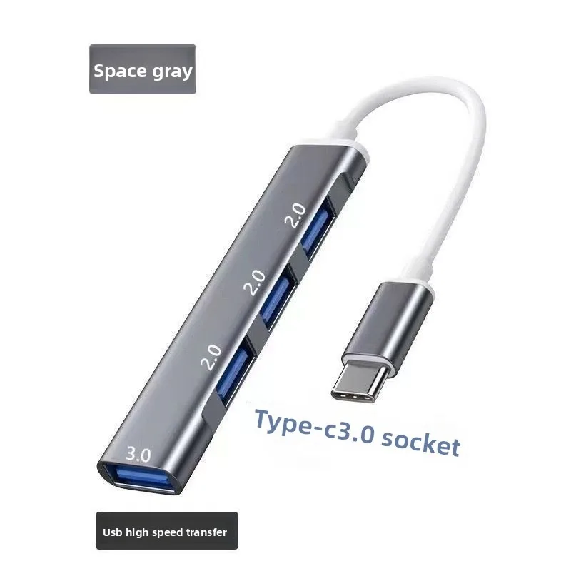 USB 3.0 4-Port Hub - Type-C Expander with 5Gbps Card Reader, Compatible with Laptops & Phones, Laptops & Computers
