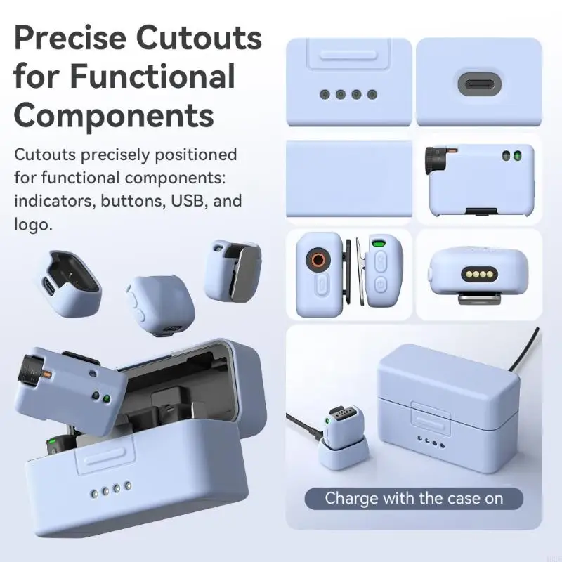 

462E Travel Case for Mic Mini Wireless Microphones Protective Cover Charging Case Small Protector Case Accessories