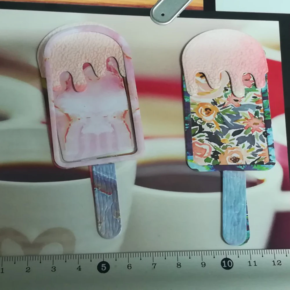 Nowe lody Popsicle cięcie metalu die kwiaty mold scrapbooking dekoracyjna tłoczona dekoracja albumu fotograficznego tworzenie kartek DIY