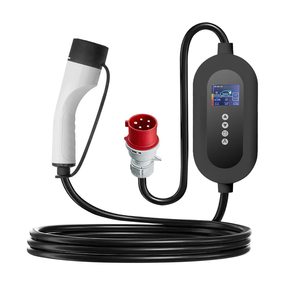 

22KW Portable EV Charger for Electric Vehicles 380V Three Phase Type 2 Charging Station CE Certified For Tesla/BMW/Mercedes