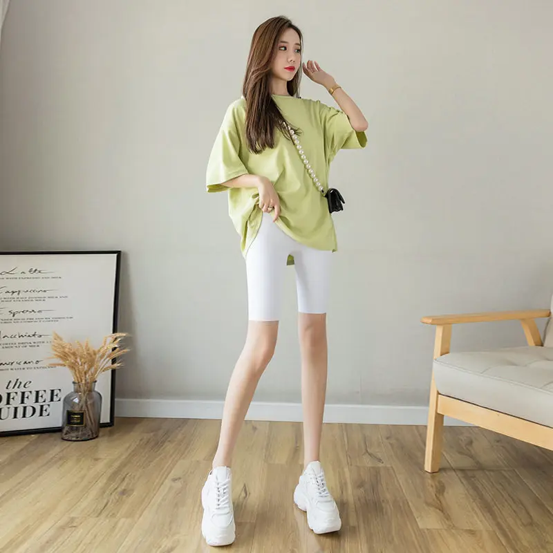 Nieuwe Klein Blue Vijfkwart arkskin dames yogabroek hoge taille afslanken heup tillen fietsen orts lente