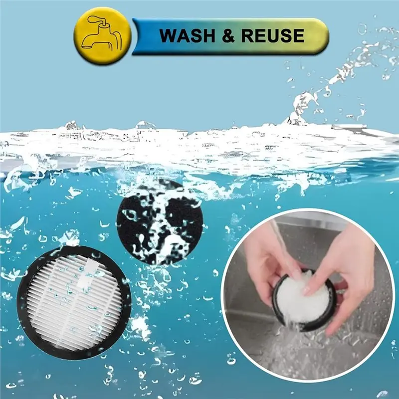 B80B 4-Pack HEPA Filter with Sponge for AFNOP Acevac11 Cordless Vacuum Cleaner Replacement Accessories